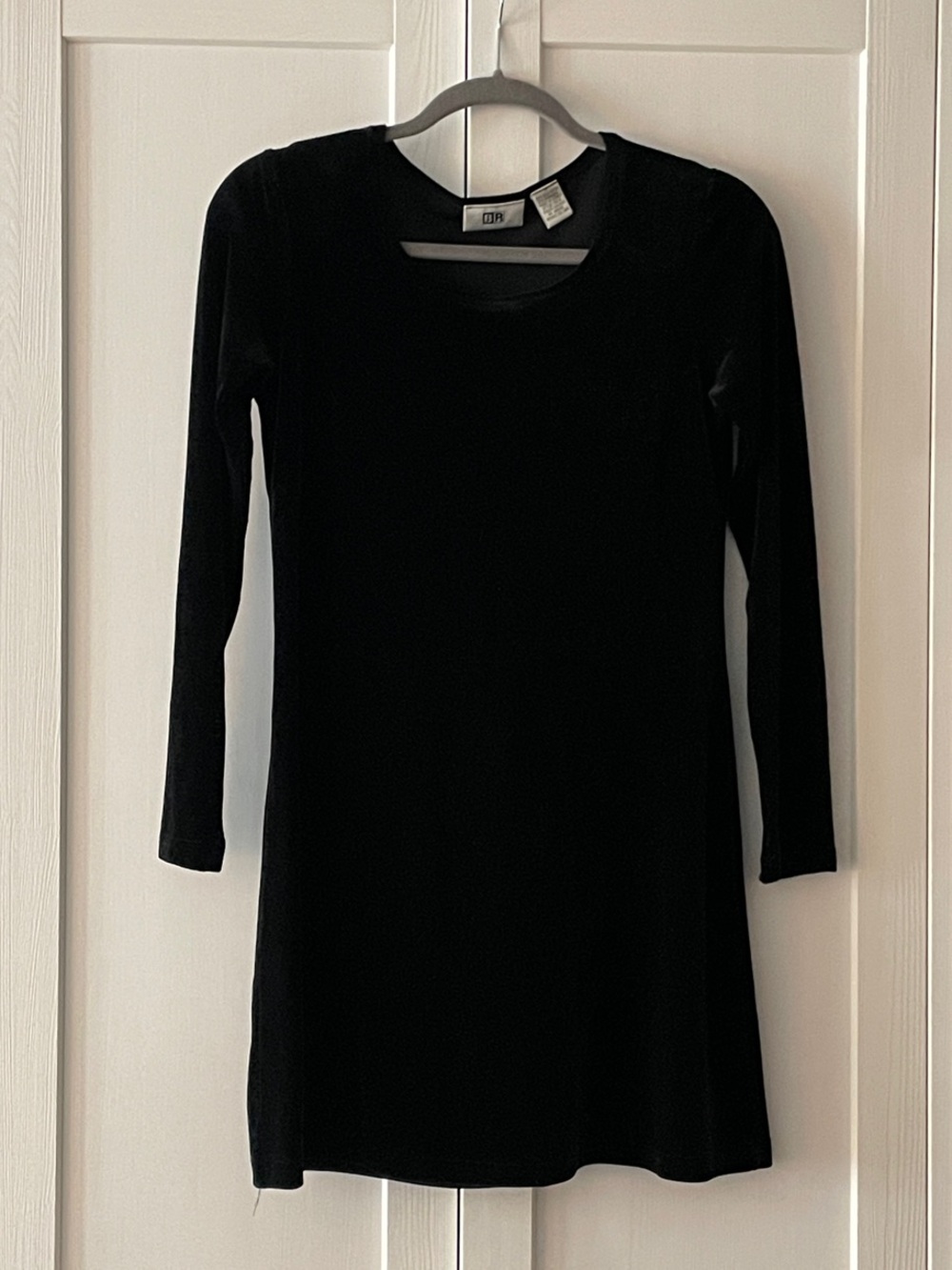 bp Black Long-Sleeve Velvet Mini Dress - vintage